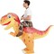 GOOSH Inflatable Ride on Dinosaur Orange Halloween Costume for Kids and Adults